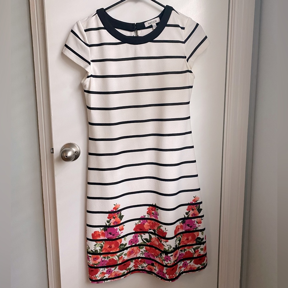 Kensie striped floral dress